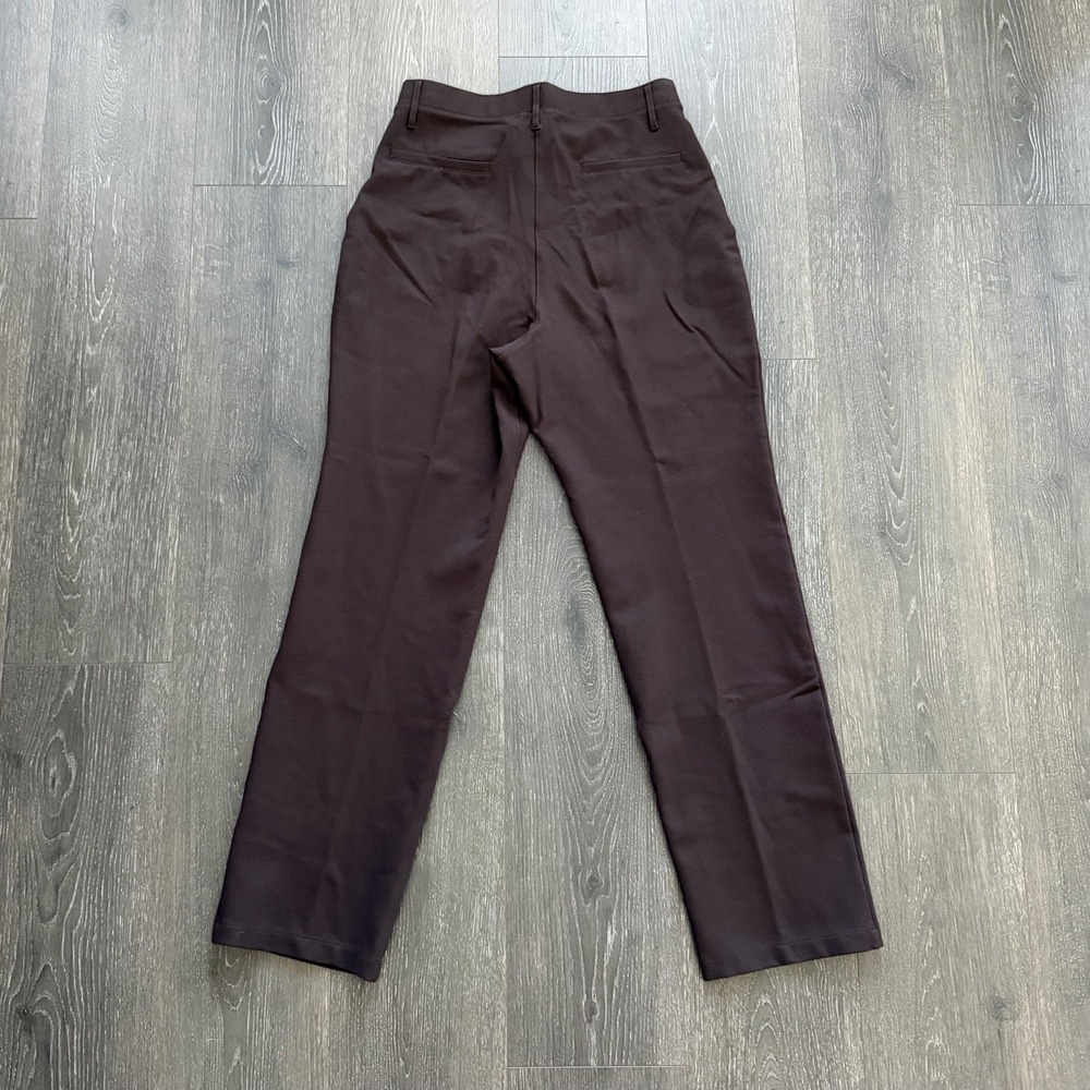 Quince Ultra-Stretch Ponte Straight Leg Pants Large Brown Minimalist Career - Picture 7 of 7